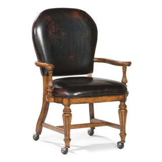 Fairfield Chair Round Back Game Leather Arm Chair 4450 01 1125 Chestnut, Heir
