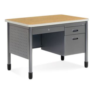 OFM Sales Desk with Center Drawer 66242 Finish Oak