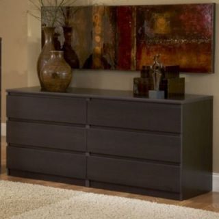 Tvilum Scottsdale 6 Drawer Double Dresser 7029620 / 7029661 Finish Coffee