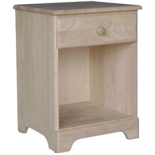International Concepts Unfinished 1 Drawer Nightstand BD 5001