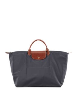Le Pliage Large Travel Tote Bag, Gray   Longchamp