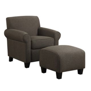 Handy Living Winnetka Chair and Ottoman WTK1 CU LIN Color Brown