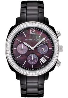 Michael Kors MK5080  Watches,Womens Chronograph White Crystal Black Acrylic, Chronograph Michael Kors Quartz Watches