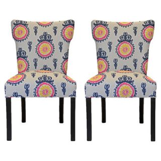 Sole Designs Calandra Cotton Wingback Cotton Slipper Chair (Set of 2) 10019