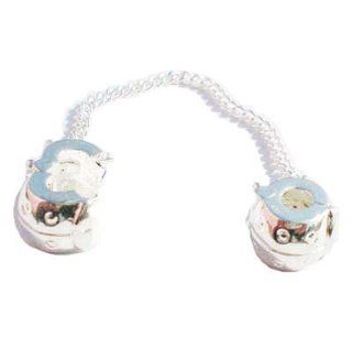 Hidden Gems(909) Silver Plated Safety Chain Ladybug Shape, Charm Bead will fit Pandora/Troll/Chamilia Style Charm Bracelet. Jewelry