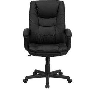 FlashFurniture High Back Leather Executive Chair with Double Padded Cushions 