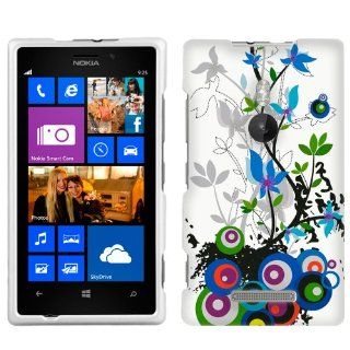 Nokia Lumia 925 White Sprint Flower Phone Case Cover Cell Phones & Accessories