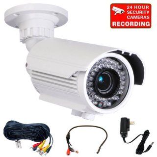 VideoSecu Day Night Vision Built in 1/3" Sony Effio Color CCD Infrared Bullet Security Camera 700TVL Outdoor Weatherproof 4 9mm Zoom Focus Lens 42 IR Illumination LEDs Home CCTV Surveillance Camera with Mini Microphone, Power Supply and Extension Cabl