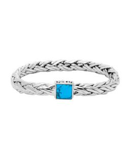 Turquoise Clasp Cable Braided Bracelet