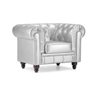 dCOR design Aristocrat Leather Chair 900102 Color Silver