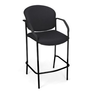 OFM Café Height Chair with Arms 404 C 80 Fabric Color Black