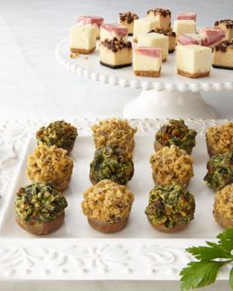 Stuffed Mushroom Appetizers & Mini Cheesecake Meal Completion Assortment