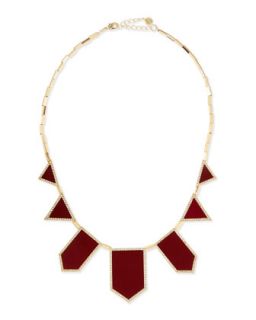 Crystal Five Station Necklace, Cranberry   House of Harlow