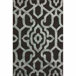 Nuloom Handmade Marrakesh Charcoal Faux Silk / Wool Rug (5 X 8)