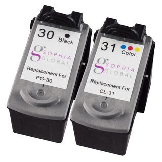 Sophia Global Remanufactured Ink Cartridge Replacement For Canon Pg 30 And Cl 31 (1 Black, 1 Color)