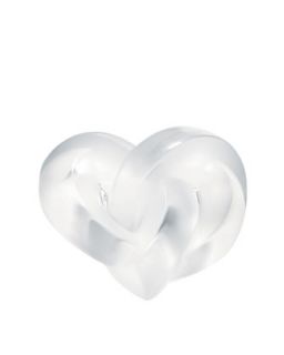 Clear Heart Paperweight   Lalique