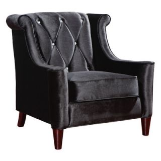 Armen Living Barrister Chair LC8441BLACK / LC8441PURPLE Color Black