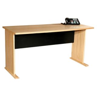 Rush Furniture Modular Real Oak Wood Veneer 48 W Panel Office Desk 7848295