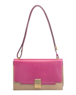 New Partition Shoulder Bag, Pink/Brown   Lanvin