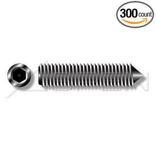 (300pcs) Metric DIN 914 M6X20 Cone Point Socket Set Screw 45H Alloy Steel, Black, Grade 14.9, Quenched and Temepered Ships Free in USA