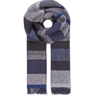 ARMANI COLLEZIONI   Striped linen blend scarf
