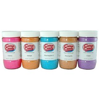 Cotton Candy Express   Cotton Candy Sugar   5 Floss Sugar Flavor Pack   12 Oz. Containers  Sugar Products  Grocery & Gourmet Food