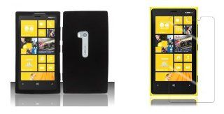 Nokia Lumia 920 (AT&T) Combo   Black Silicone Gel Cover + Atom LED Keychain Light + Screen Protector Cell Phones & Accessories
