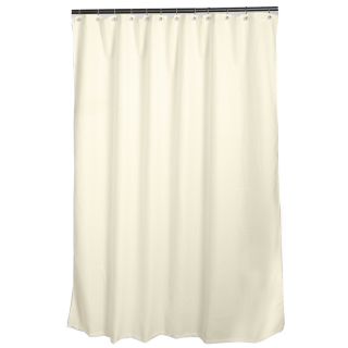 allen + roth Polyester Ivory Waffle Patterned Shower Curtain