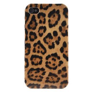 Aunriver Brown Animal Fur Pattern Fashion Icon Hard Case Cover for iPhone 4/4S/4G+Secret free gift Cell Phones & Accessories