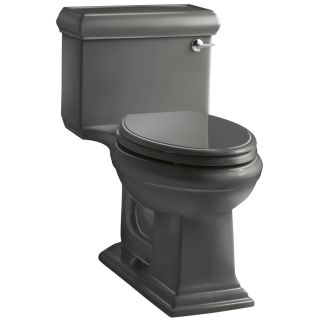 KOHLER Memoirs Thunder Grey 1.28 GPF (4.85 LPF) 12 in Rough In WaterSense Elongated 1 Piece Comfort Height Toilet