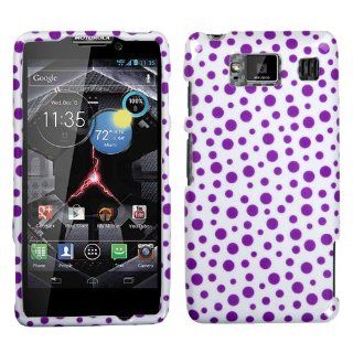 MYBAT Purple Mixed Polka Dots Phone Protector Cover for MOTOROLA XT926W (Droid Razr HD) Cell Phones & Accessories