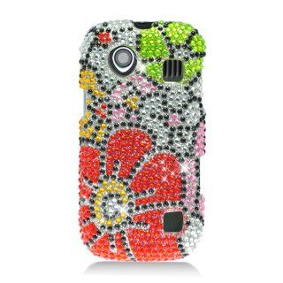 ZTE Chorus D930 CS Diamond Case Flower Green,Red 325 Cell Phones & Accessories