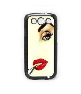 Lady Smoking Face Samsung Galaxy S3 I9300 Hard Case Cell Phones & Accessories