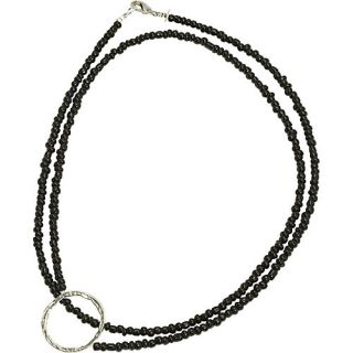 Heather Pullis Designs Long Black Seed Bead Necklace