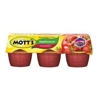 Mott's Applesauce, Strawberry, 4 Ounce Cups (Pack of 36)  Grocery & Gourmet Food