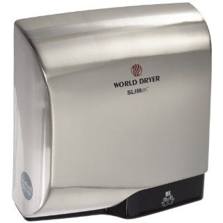 World Dryer L 971 SLIMdri Surface Mounted ADA Compliant Automatic Hand Dryer with Aluminum Brushed Chrome Cover, 120/208/240V