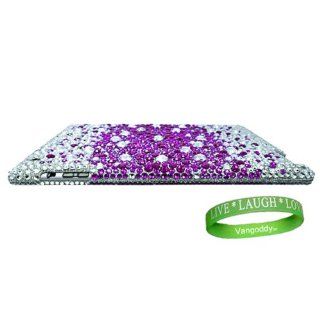 Bedazzled Diamond Purple & Silver Cover Hard Case for all models of Apple iPad 2 (2nd Generation, wifi , + AT&T 3G , 16 GB , 32GB , MC939LL/A , MC947LL/A , ect) + Live * Laugh * Love Vangoddy Wrist Band Computers & Accessories