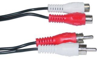 C&E 12 feet 2 RCA Male to Female Audio Extension Cable (Red/White Connectors) Electronics