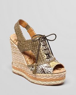 Sam Edelman Open Toe Lace Up Wedge Sandals   Tinley's