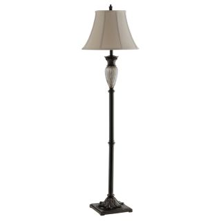 62 in Bronze Touch Indoor Table Lamp with Fabric Shade