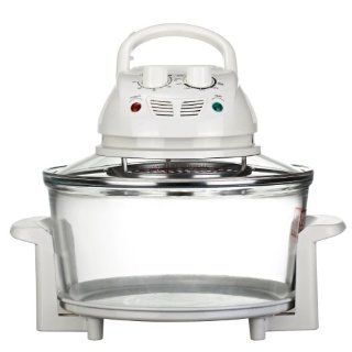 VonShef 10 1/2 Quart Premium 1200w Halogen Convection Countertop Oven Cooker complete with Accessories including Extender Ring (to 15 Quart), Lid Holder, Steamer, Frying Pan, Skewers, Low Rack, High Rack & Glove (12 Liters) Kitchen & Dining