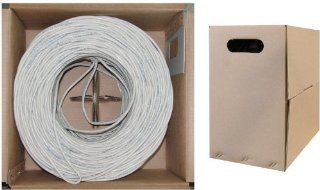 C&E 1000 feet CAT5E 24AWG 4PR Stranded Ethernet Cable White Computers & Accessories