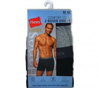 Hanes Men's Comfort Cool Boxer Briefs 2 Pack, Assorted, Small Clothing