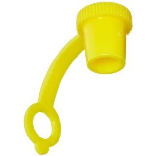 Kapsto GPN 985 / 0200 Polyethylene Grease Nipple Cap with Tab, Yellow, 6 mm Tube OD, 12 mm Length (Pack of 100) Pipe Fitting Protective Caps