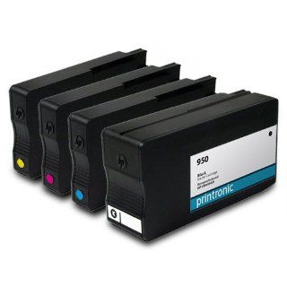 Printronic Remanufactured Ink Cartridge Replacement for HP 950 and HP 951(1 Black, 1 Cyan, 1 Magenta, 1 Yellow)   OfficeJet Pro 8100 8600 Electronics