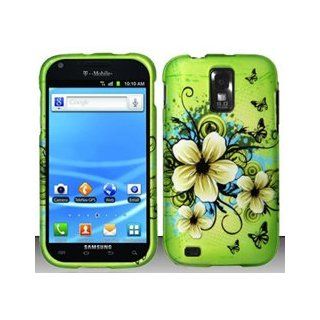 Samsung Hercules T989 Galaxy S2 (T Mobile) Hawaiian Flowers Design Snap On Hard Case Protector Cover + Car Charger + Free Neck Strap + Free Magic Soil Crystal Gift Cell Phones & Accessories