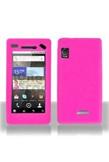 Motorola A955 Droid 2 Silicone Skin Case   Hot Pink Cell Phones & Accessories