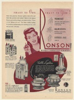 1946 Ronson Lighters Whirlwind Mastercase Queen Anne Crown Decanter Deluxe Print Ad (Memorabilia) (57656)  
