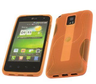 iTALKonline LG P990 Optimus 2x Slim Grip S Line TPU Gel Case Soft Skin Cover   Orange Cell Phones & Accessories