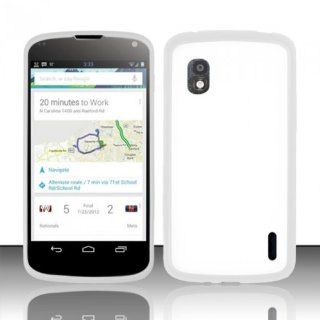 For LG Nexus 4 E960 (T Mobile) PC+TPU Cover Case   White PCTPU Cell Phones & Accessories